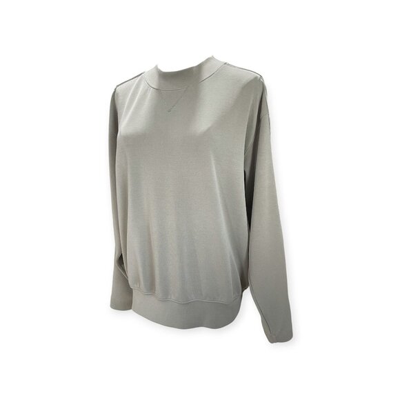 Club Monaco Oversized Soft Minimalist Lounge Top Light Green Satin Detail Small - Picture 7 of 11